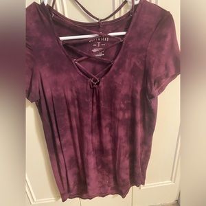 American eagle outfitters purple tie dye strappy blouse